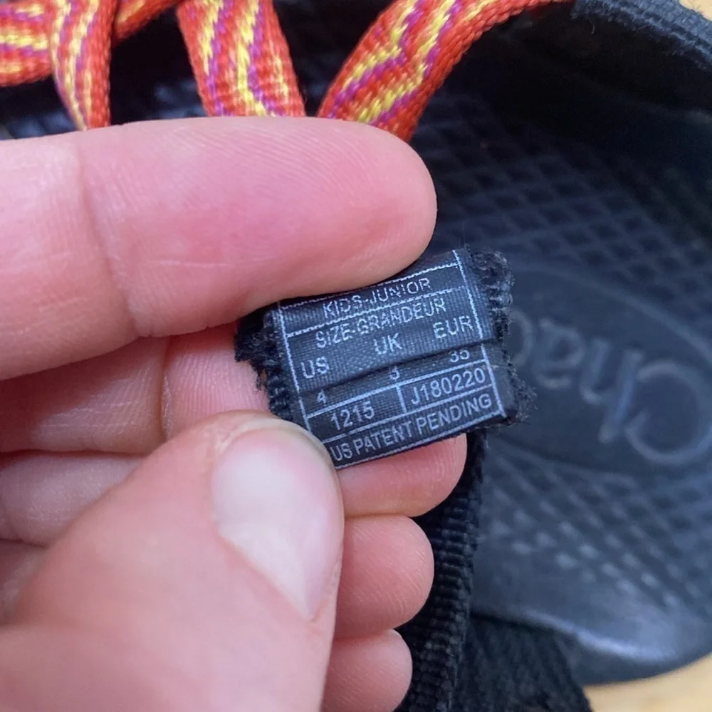 Chaco Zx1 Ecotread Orange Strappy Water Hiking Sandals Size 4